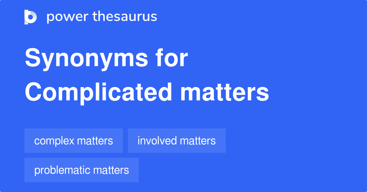 complicated thesaurus