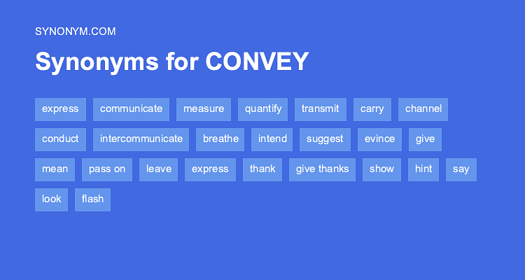 conveys synonyms