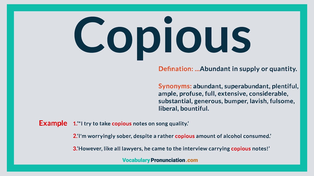 copious synonym