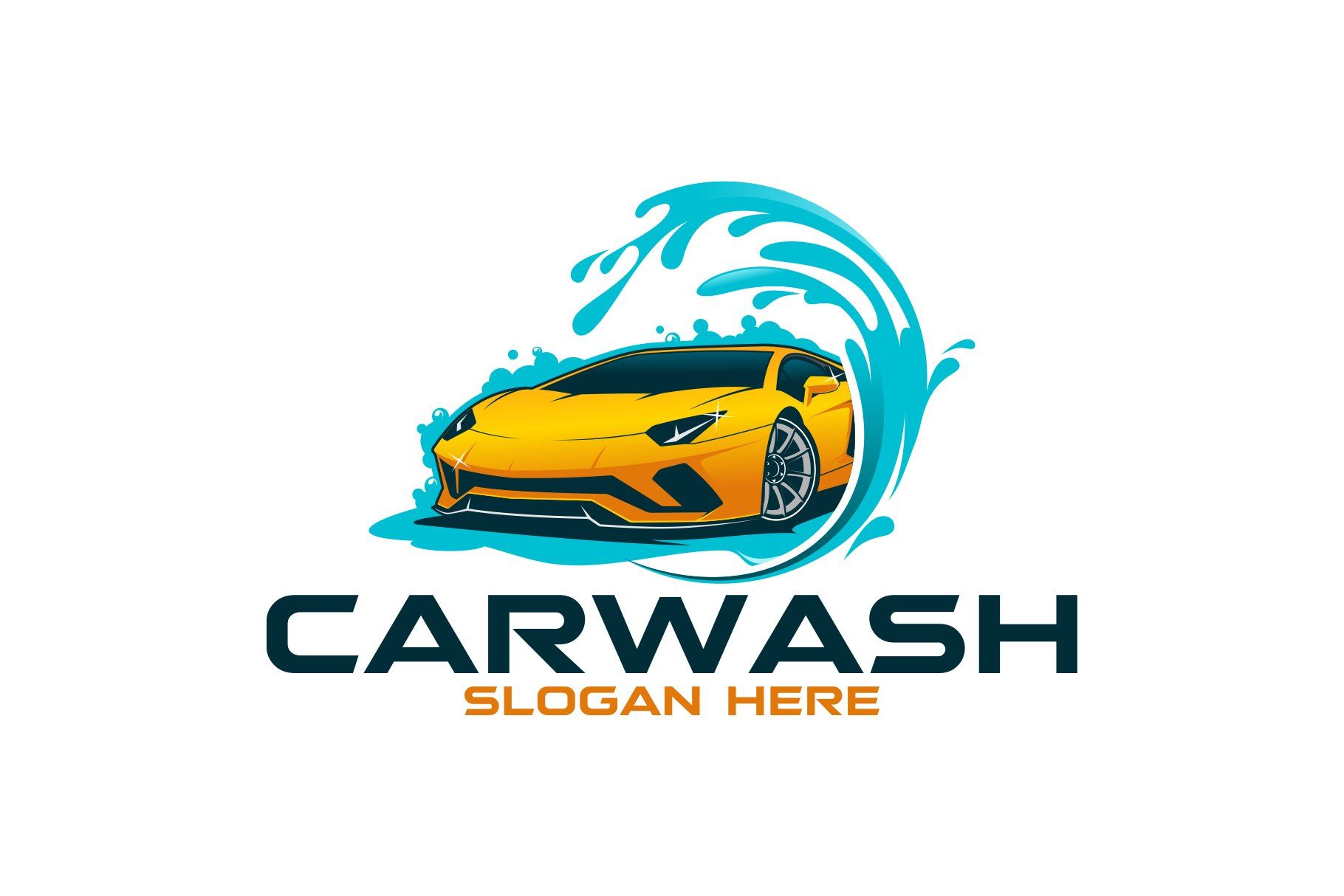 creative car wash logo