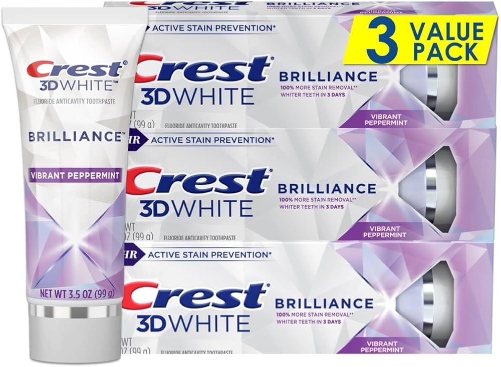 crest 3d white brilliance toothpaste vibrant peppermint