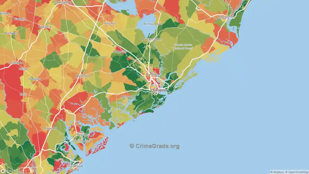 crime rate charleston