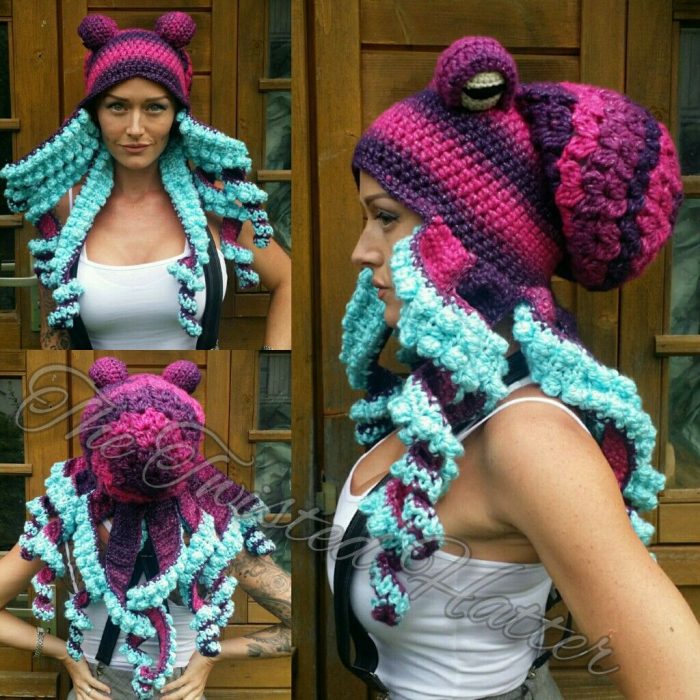 crochet octopus hat