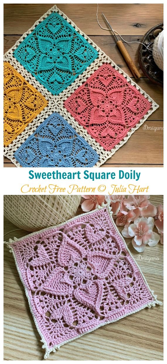 crochet square doily pattern