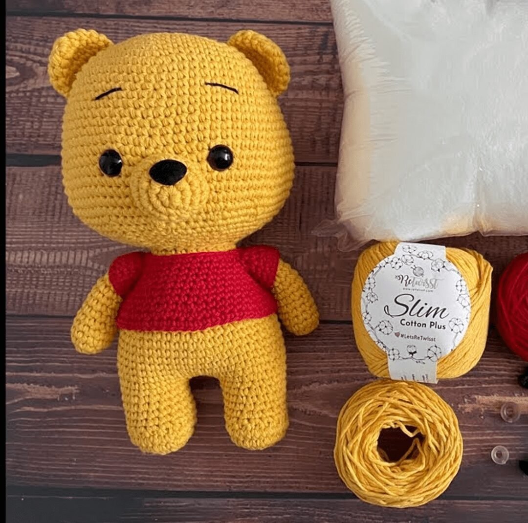 crocheted winnie the pooh