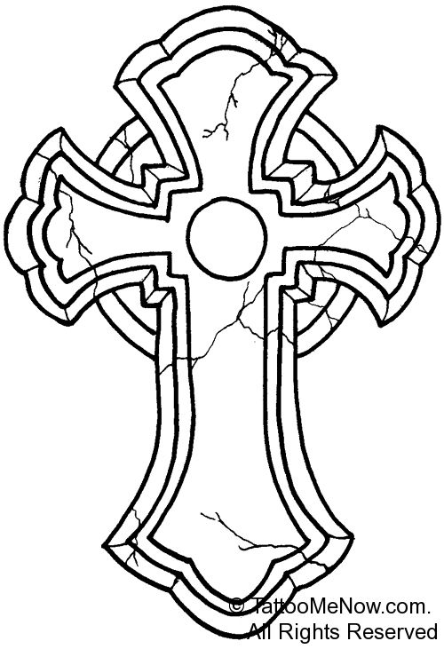 cross tattoo stencil