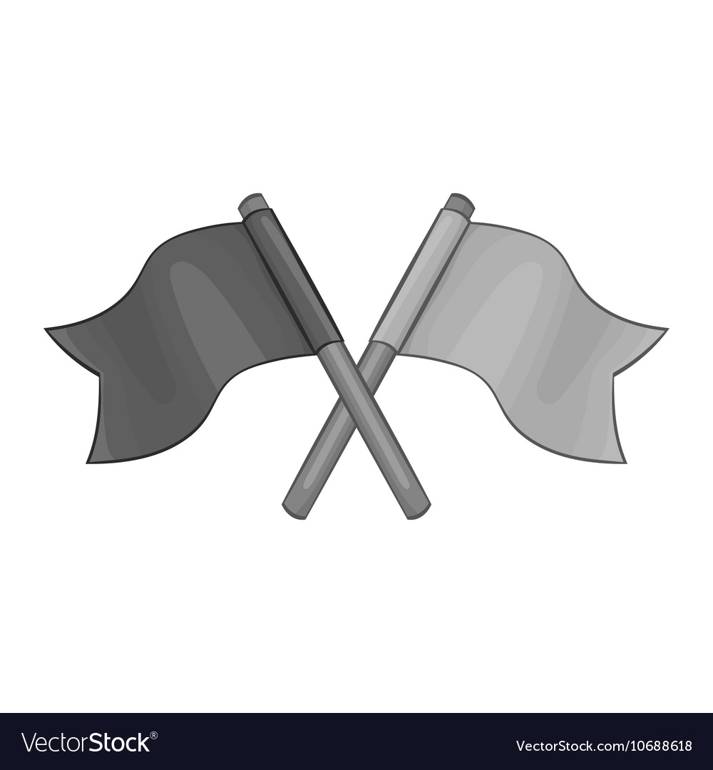 crossed flags vector