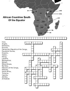 crossword clue for african country