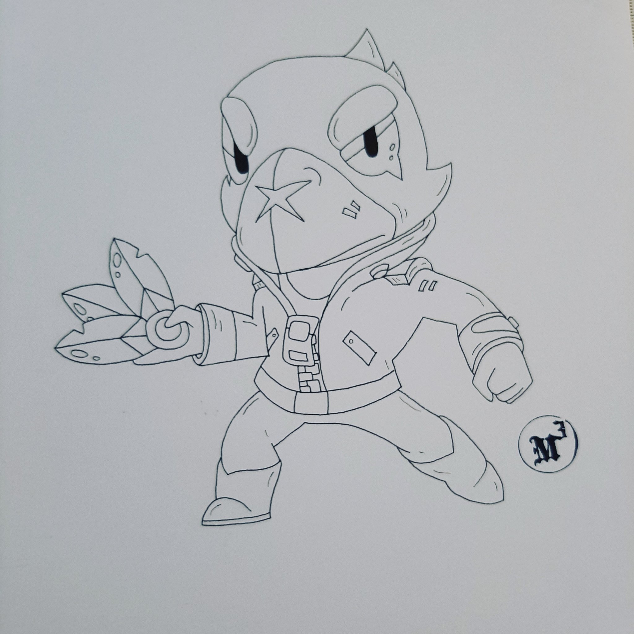 crow brawl stars dibujo