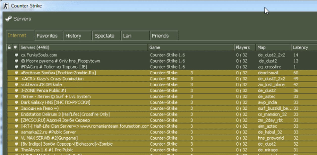 cs 1.6 servers