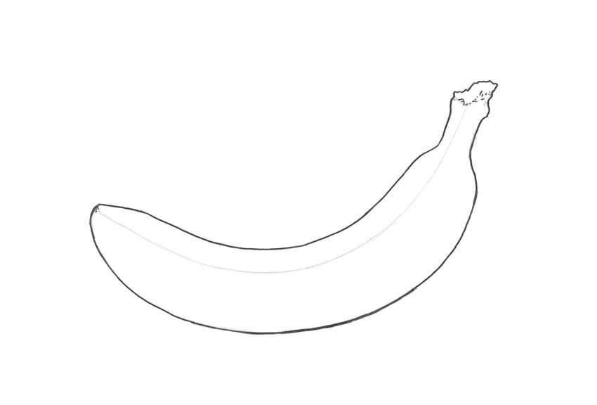 cómo dibujar una banana