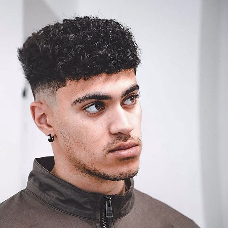 curly top mid fade