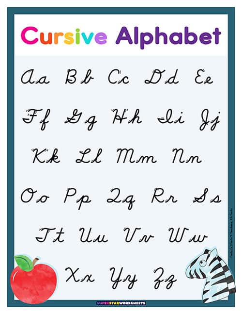 cursive alphabet alphabet