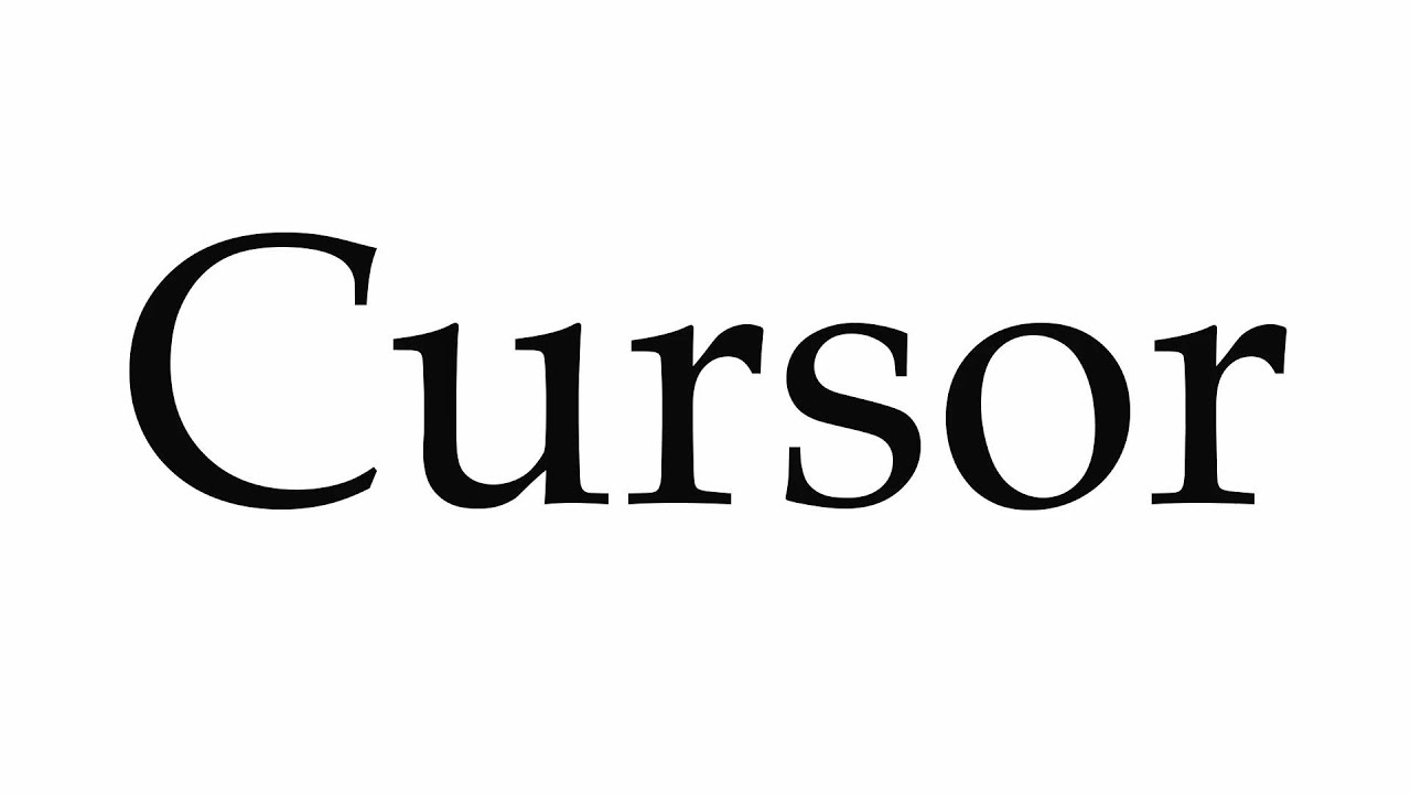 cursor pronunciation