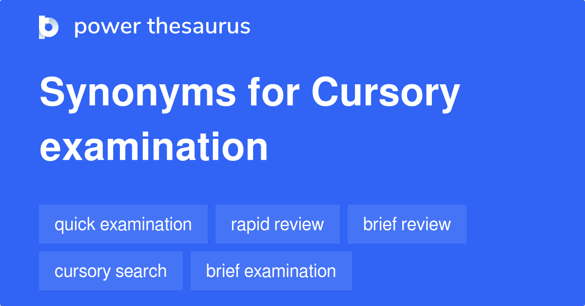 cursory synonym