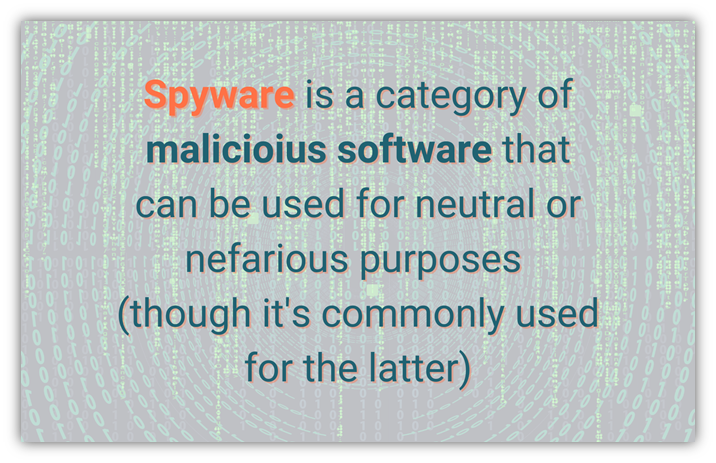 what characteristic describes spyware