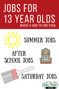 13 year olds jobs