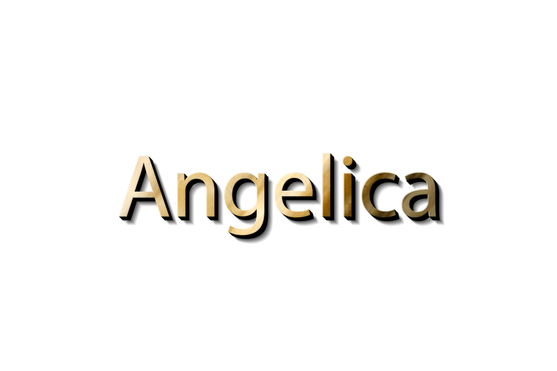 nombre angelica en 3d