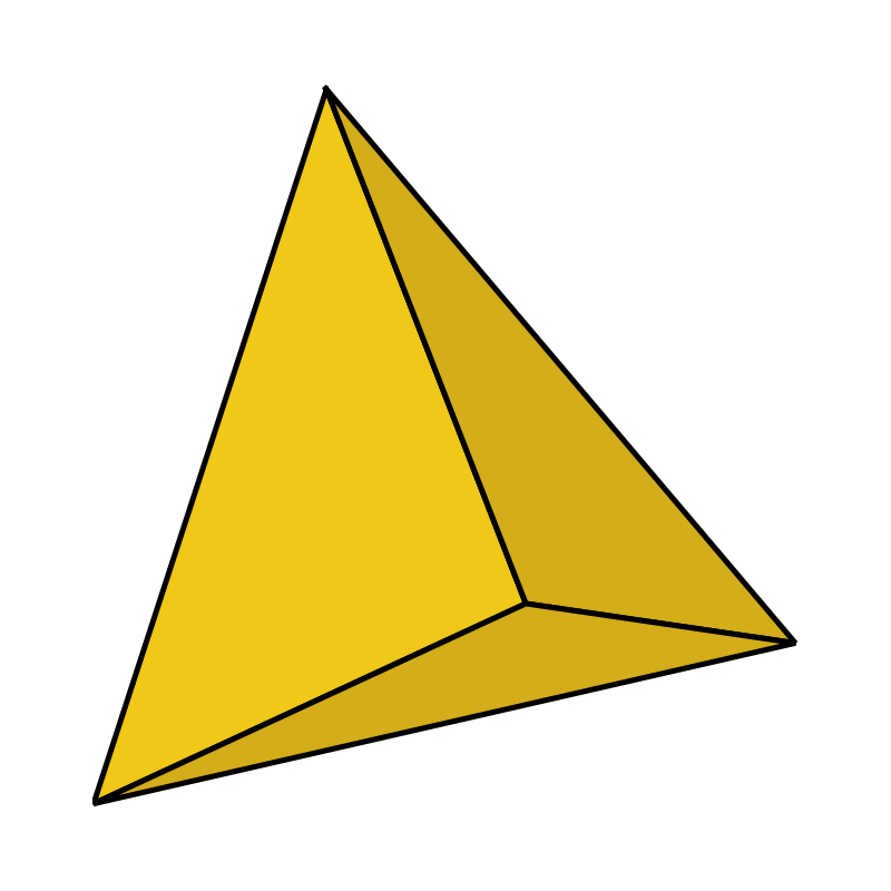 triangular based pyramid faces edges vertices