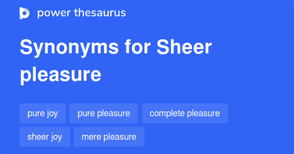 pleasure thesaurus