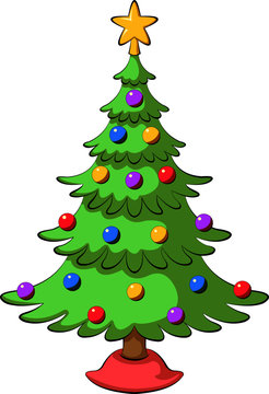 x mas tree cartoon images