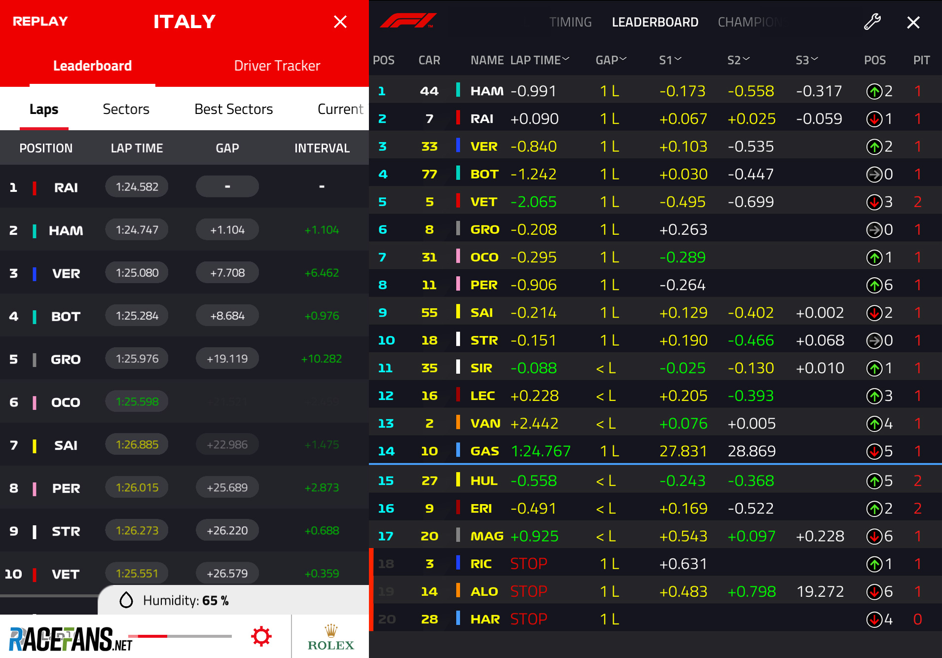 f1 live timing free