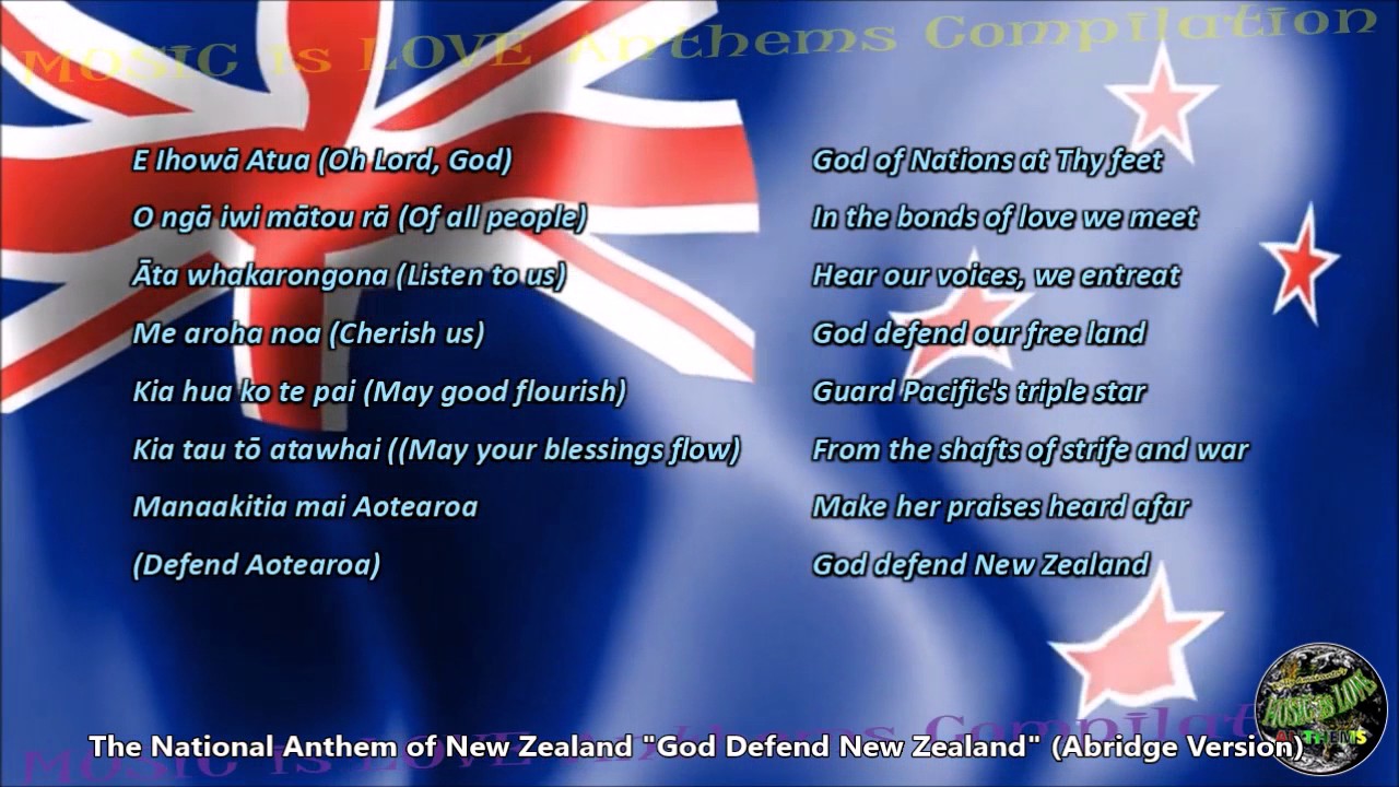 new zealand national anthem lyrics