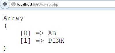 php array key value swap