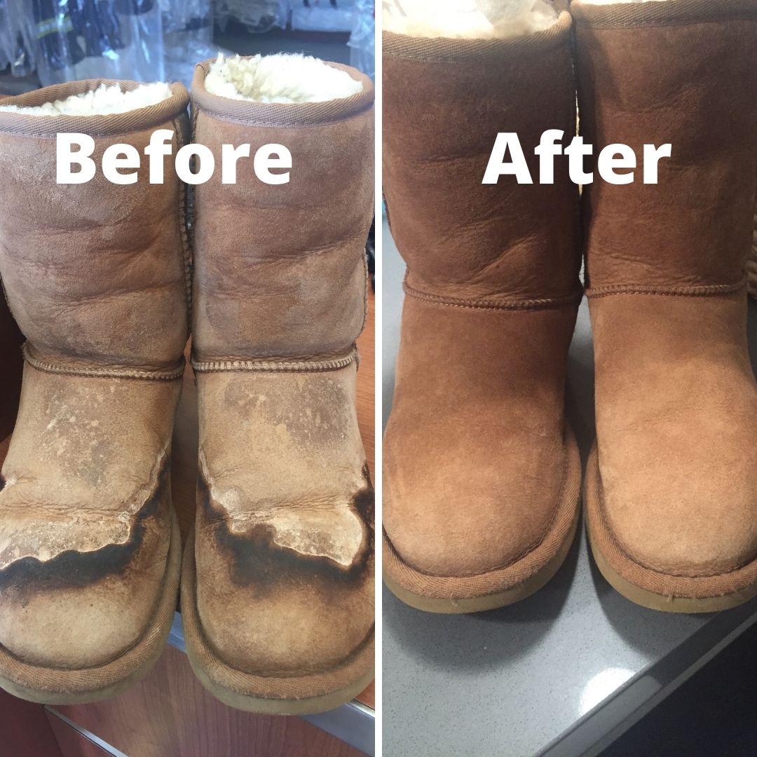 how to get water stains out of ugg boots