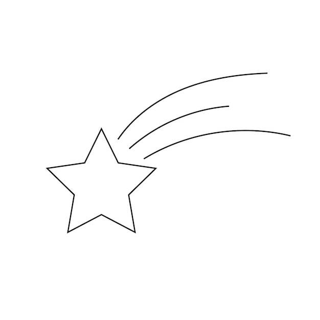 shooting star outline