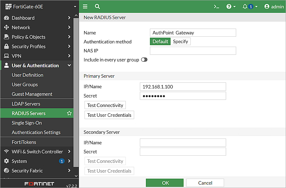 fortigate 60e vpn configuration