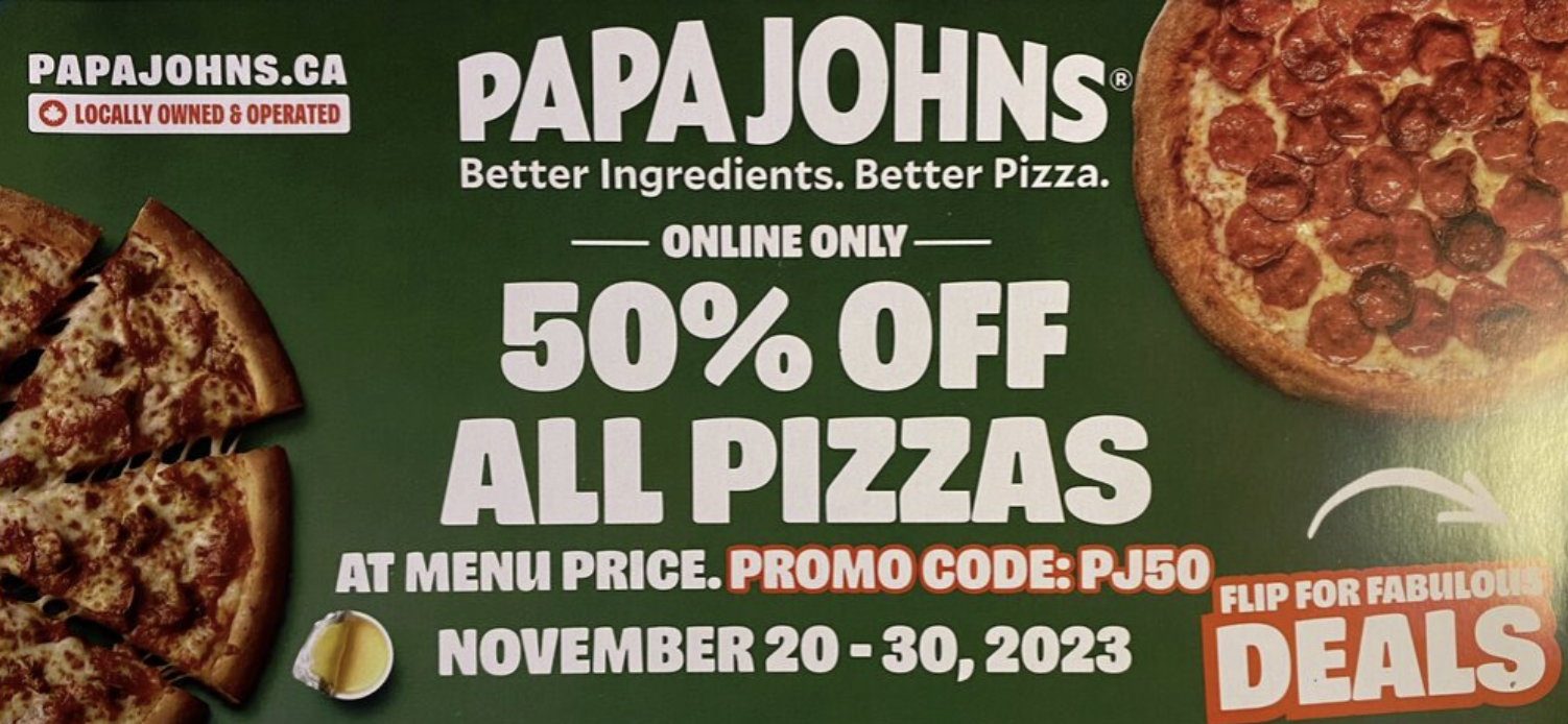 papa johns promo code canada 2023