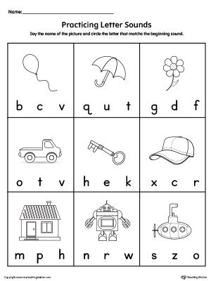 initial letter sounds worksheets