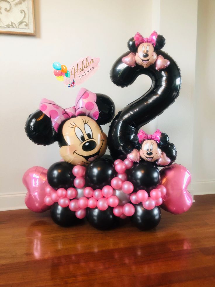 decoracion con globos minnie