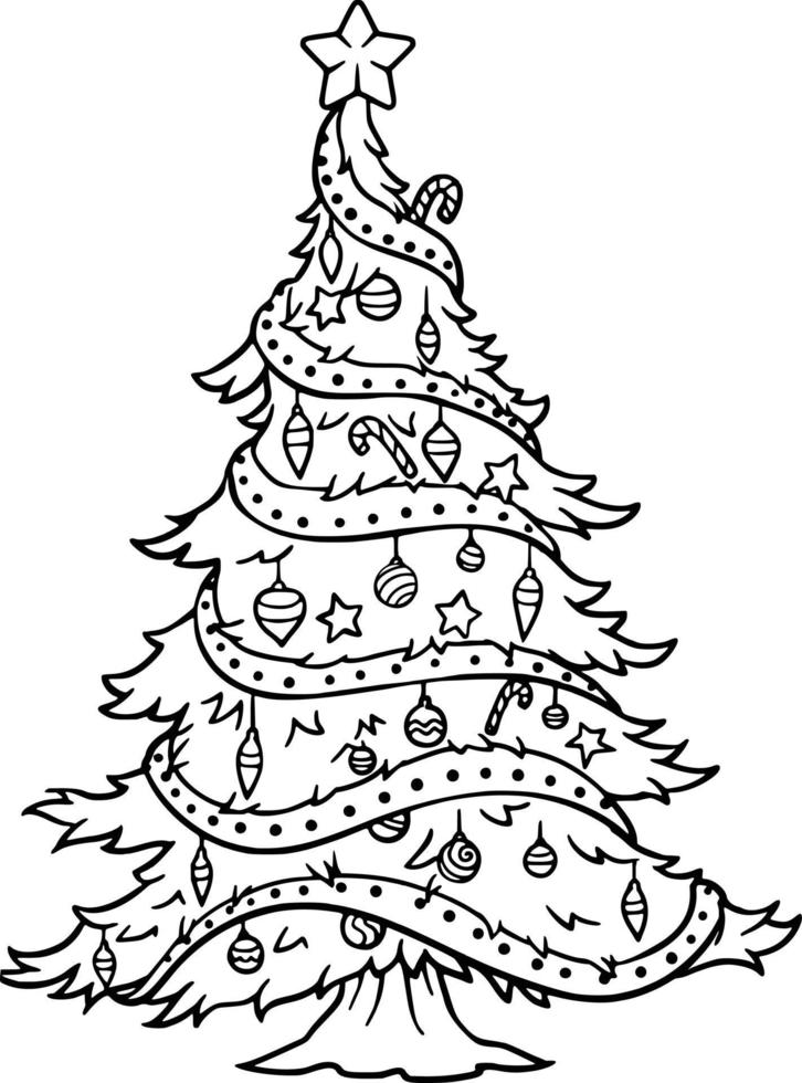 christmas tree colouring images