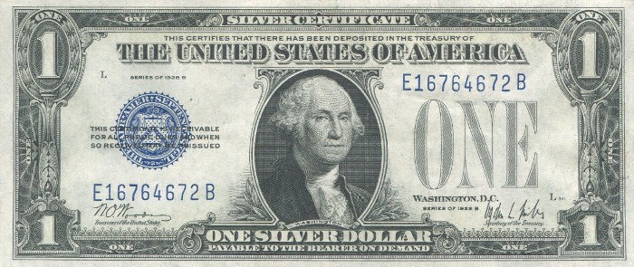 silver certificate 1928 b value