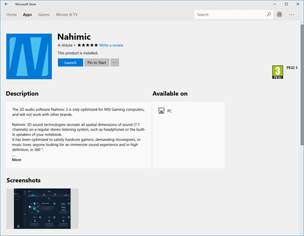nahimic audio driver should be installed first
