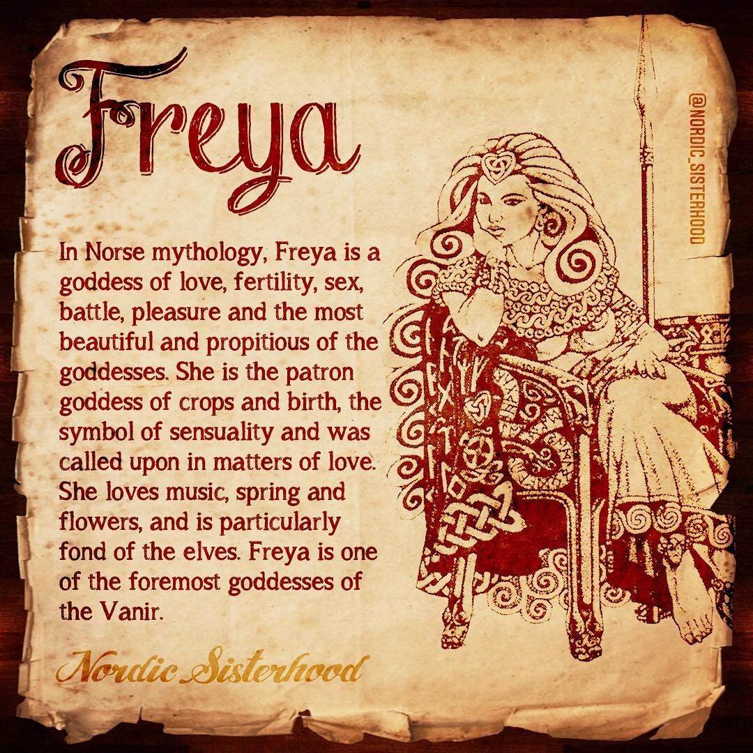 freya goddess symbols