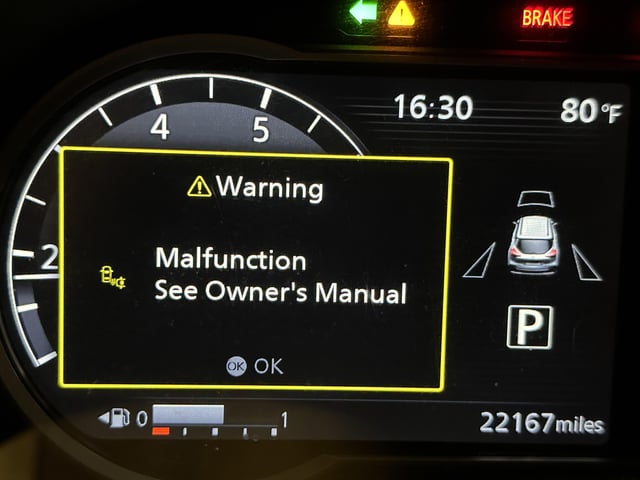 nissan kicks malfunction see owners manual