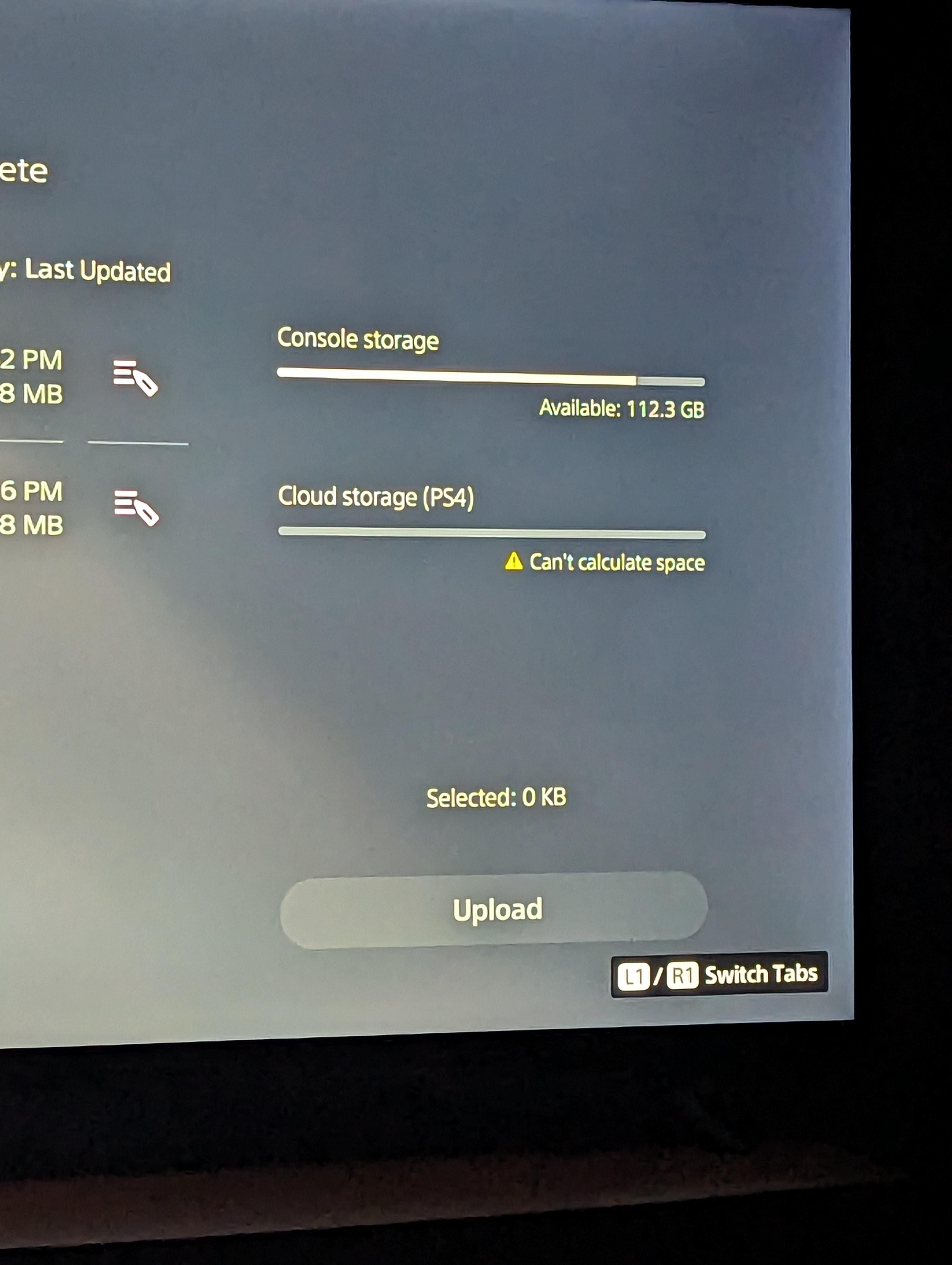 ps4 saved data cannot upload