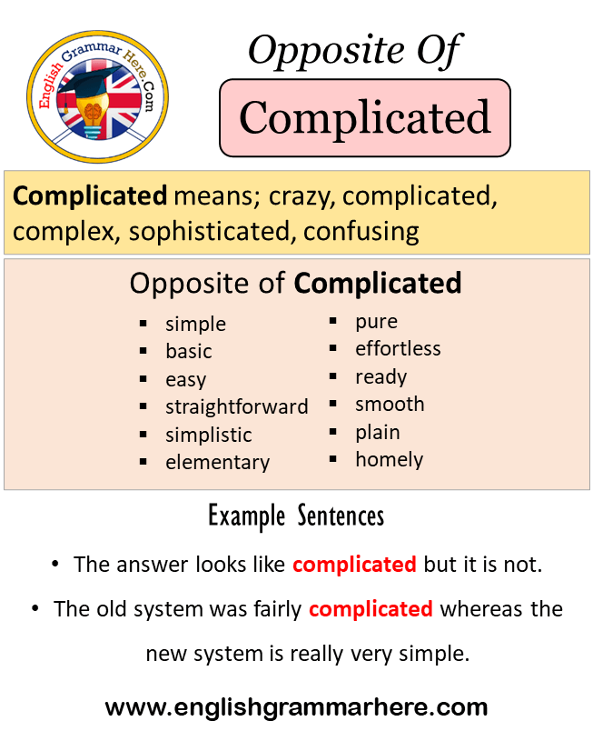 complex opposite word