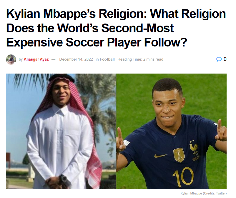 k mbappe religion wikipedia