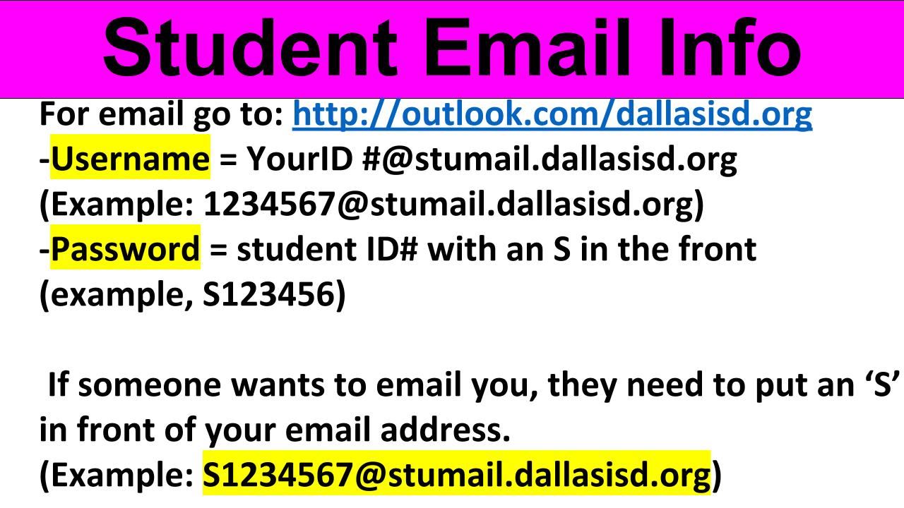 dallas isd email