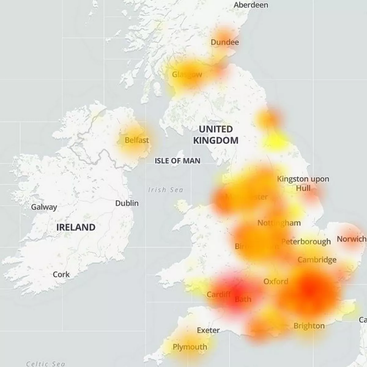 virgin media outage map