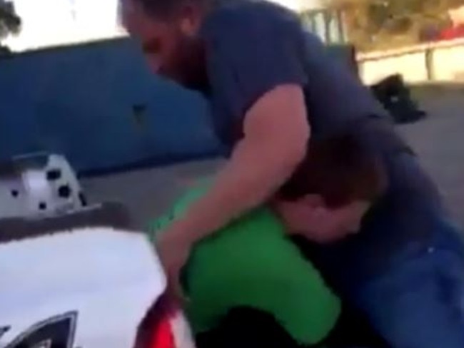 dad spanks son