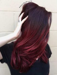 dark roots with red hair