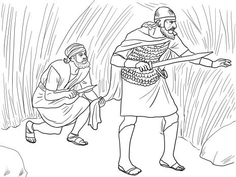 david and saul coloring page