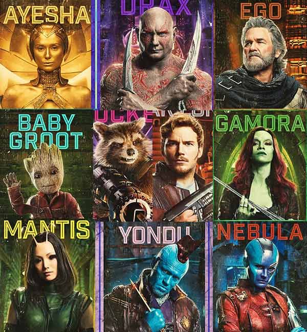 guardians of the galaxy movie characters