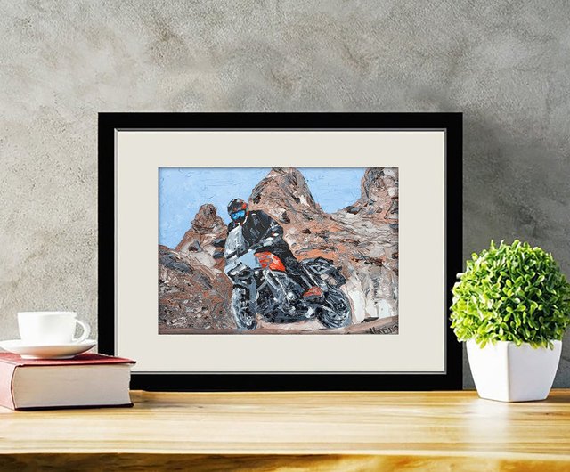 motorcycle wall art