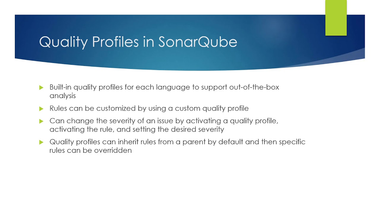 sonarqube works on profiles